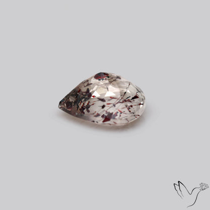 Lepidocrocite In Quartz Faceted