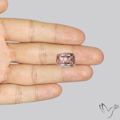 Lepidocrocite In Quartz Faceted