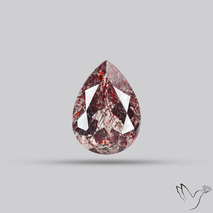 Lepidocrocite In Quartz Faceted