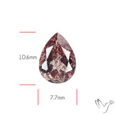 Lepidocrocite In Quartz Faceted