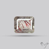 Lepidocrocite In Quartz Faceted