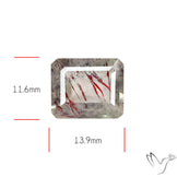 Lepidocrocite In Quartz Faceted