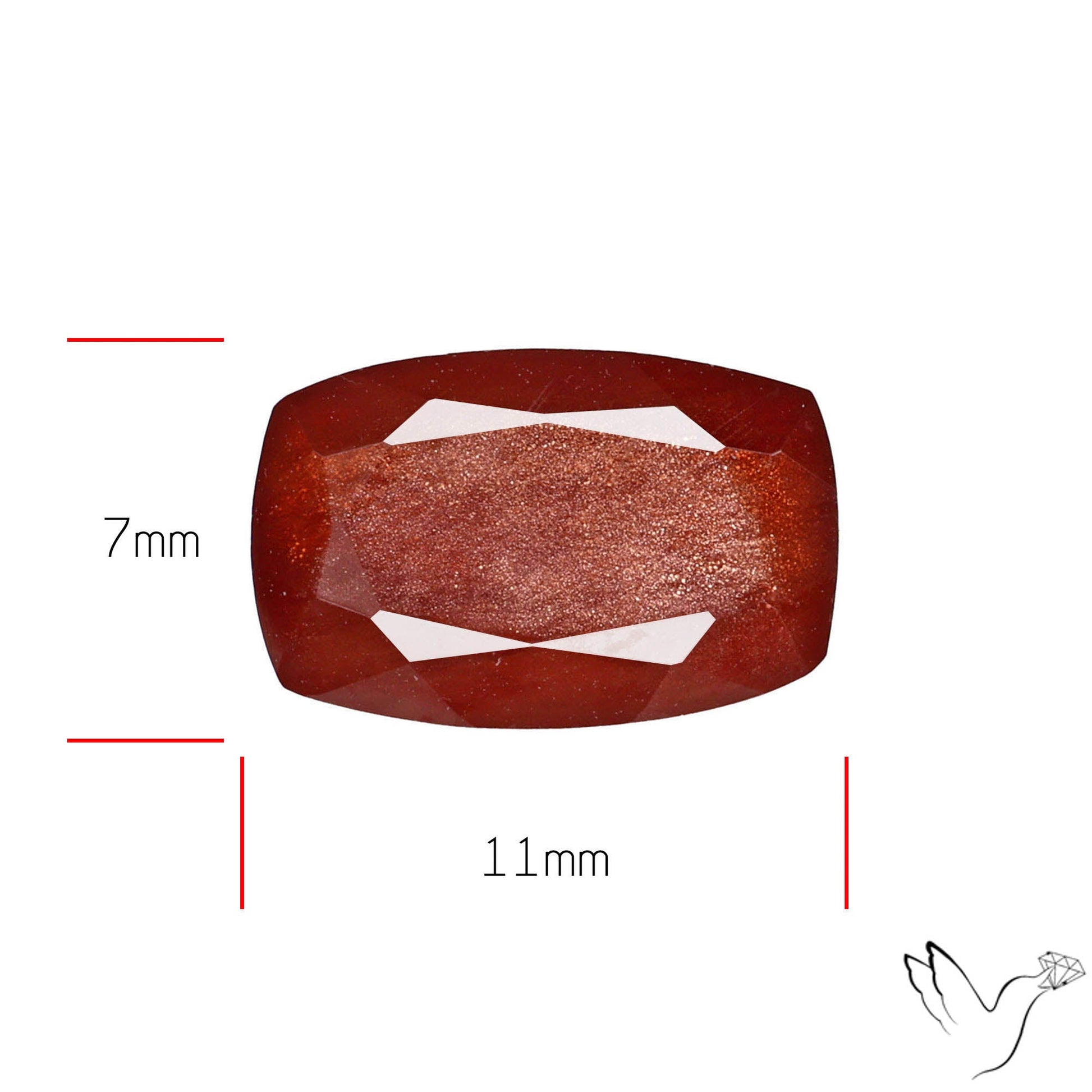 Deep Red Oregon Schiller Sunstone Faceted