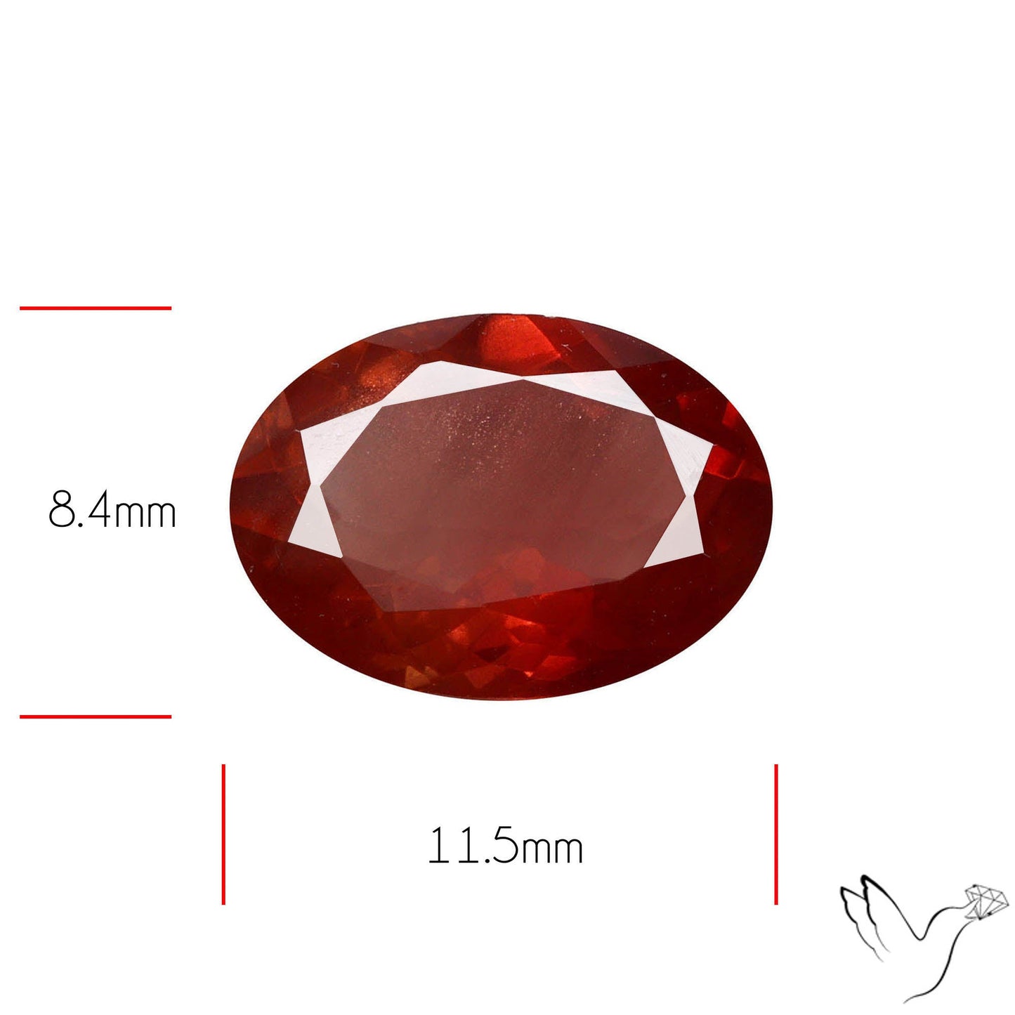 Deep Red Oregon Sunstone Faceted