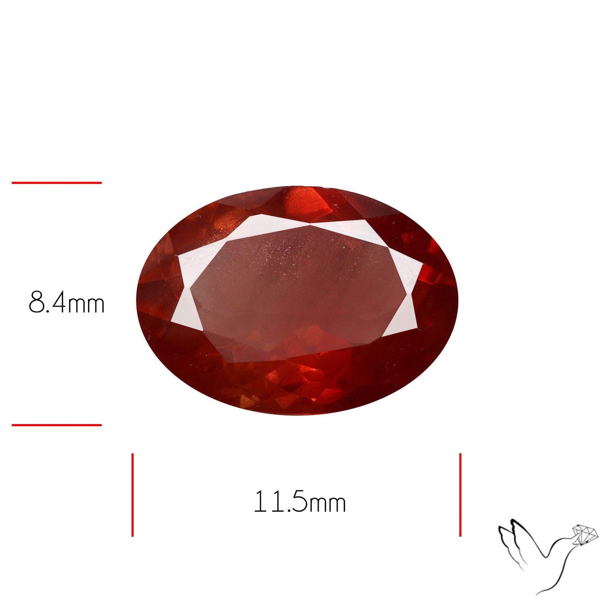 Deep Red Oregon Sunstone Faceted