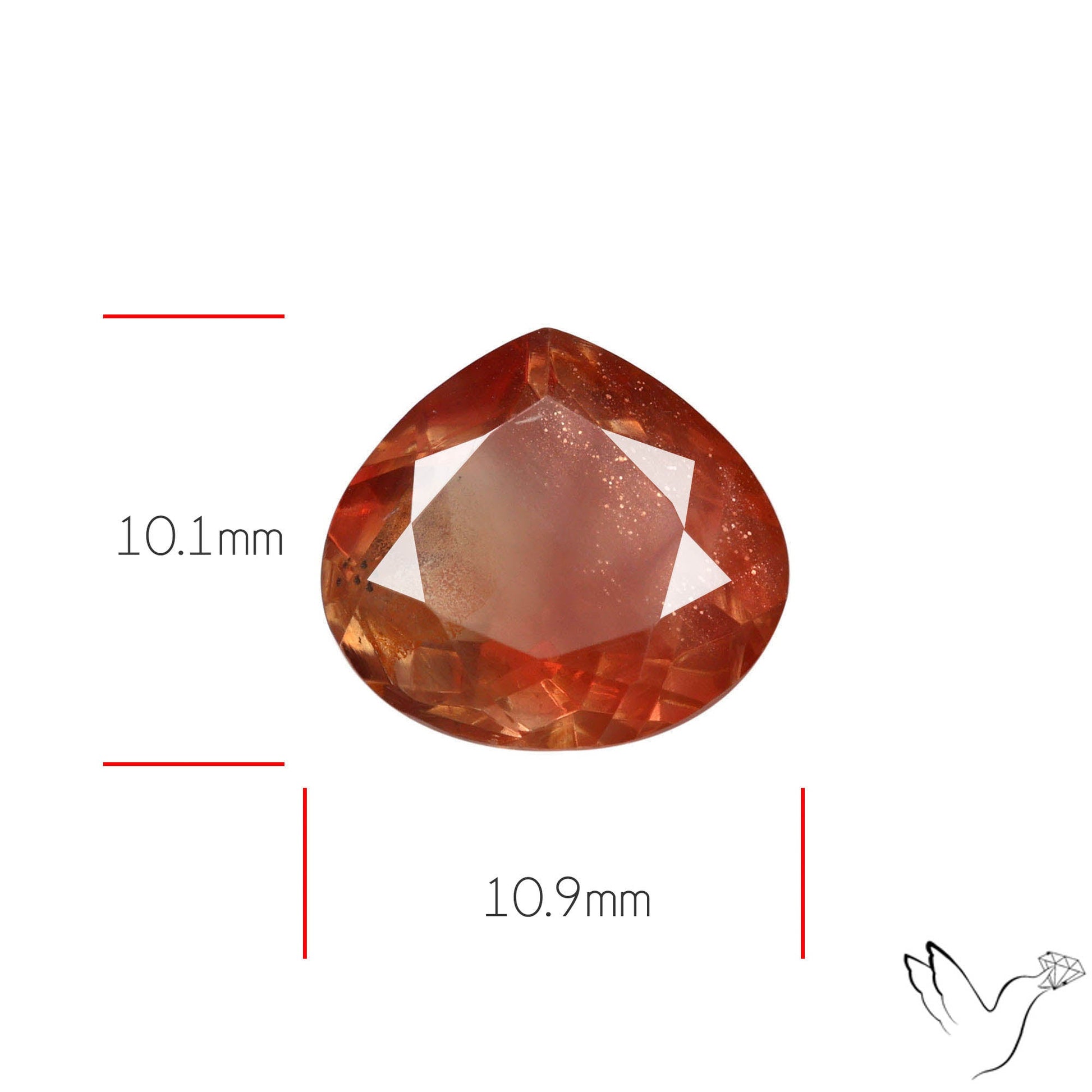 Deep Red Oregon Sunstone Faceted