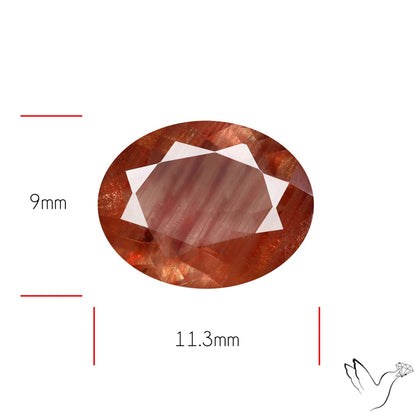 Deep Red Oregon Sunstone Faceted