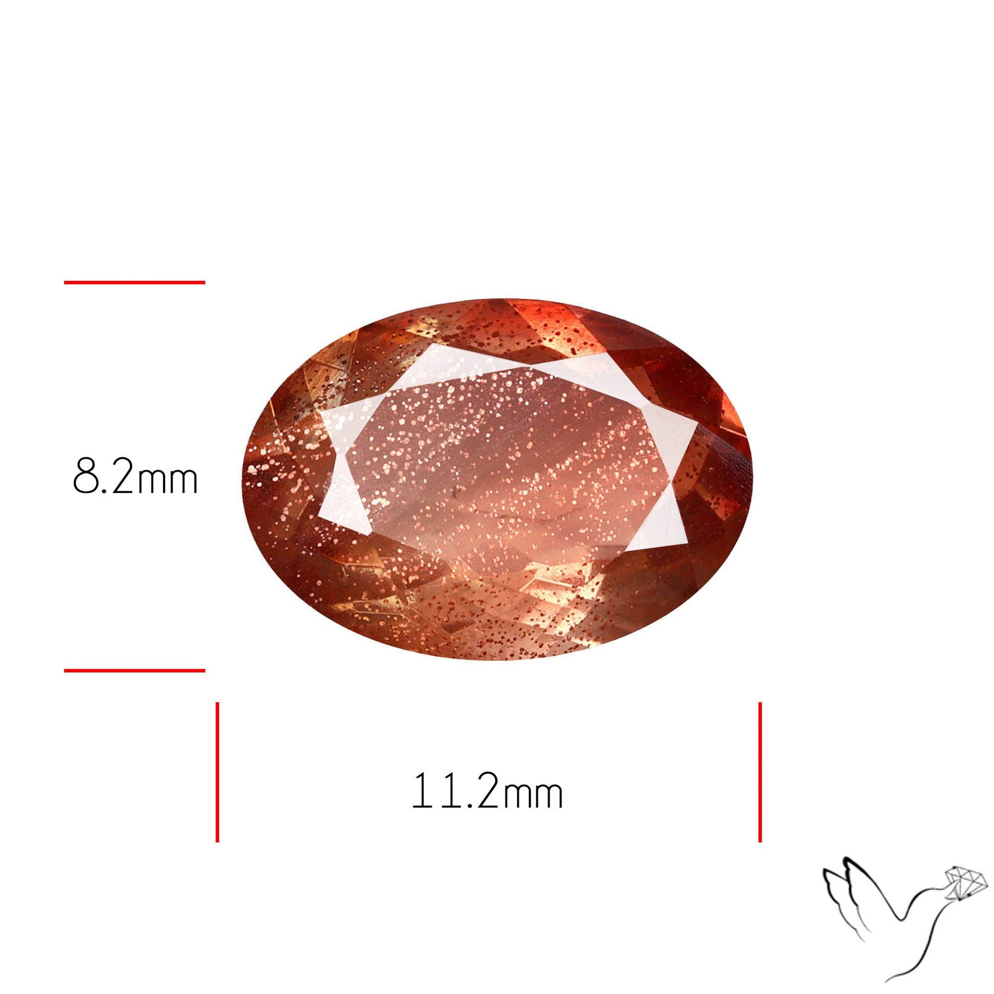 Deep Red Oregon Sunstone Faceted