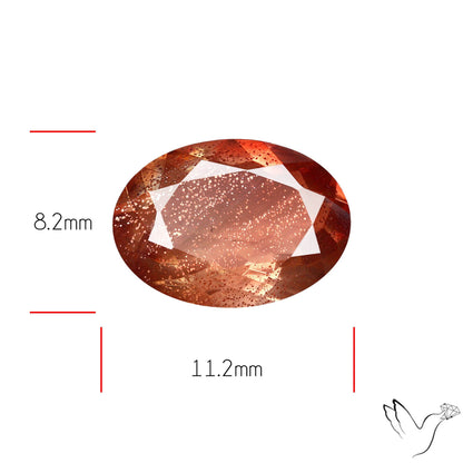 Deep Red Oregon Sunstone Faceted