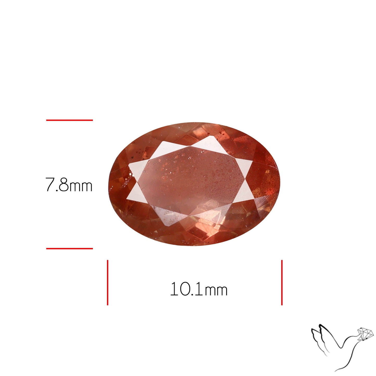 Deep Red Oregon Sunstone Faceted