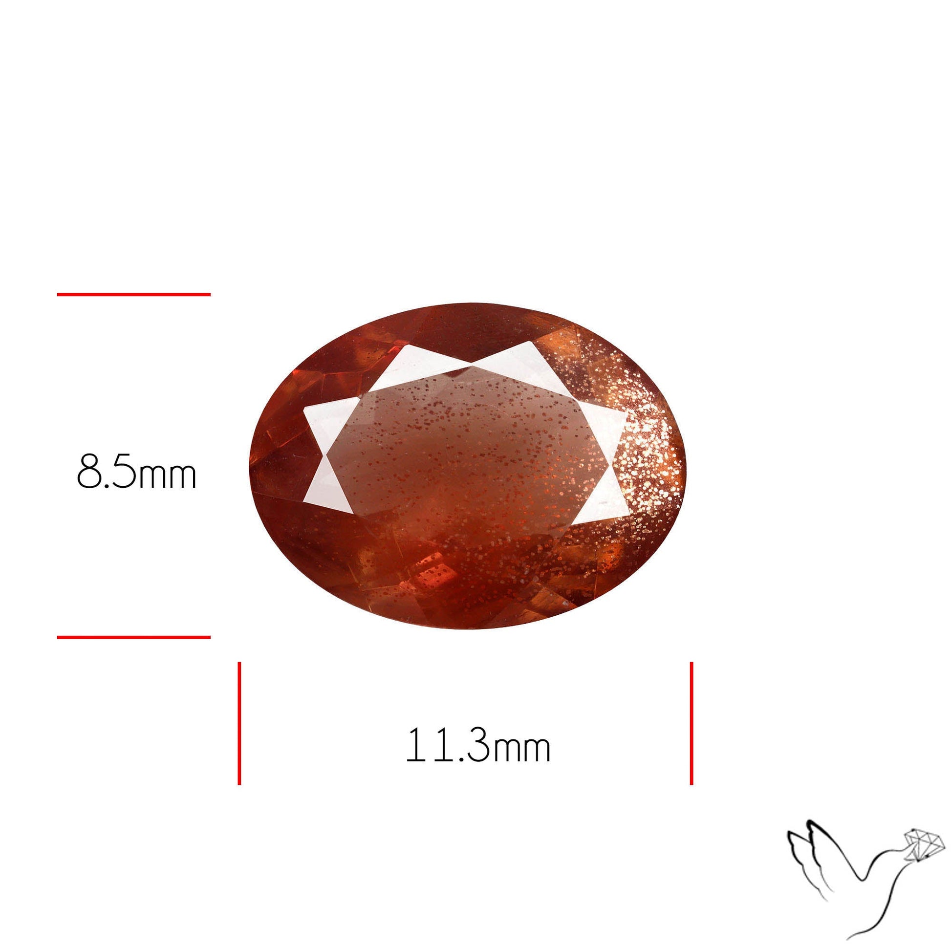 Deep Red Oregon Sunstone Faceted