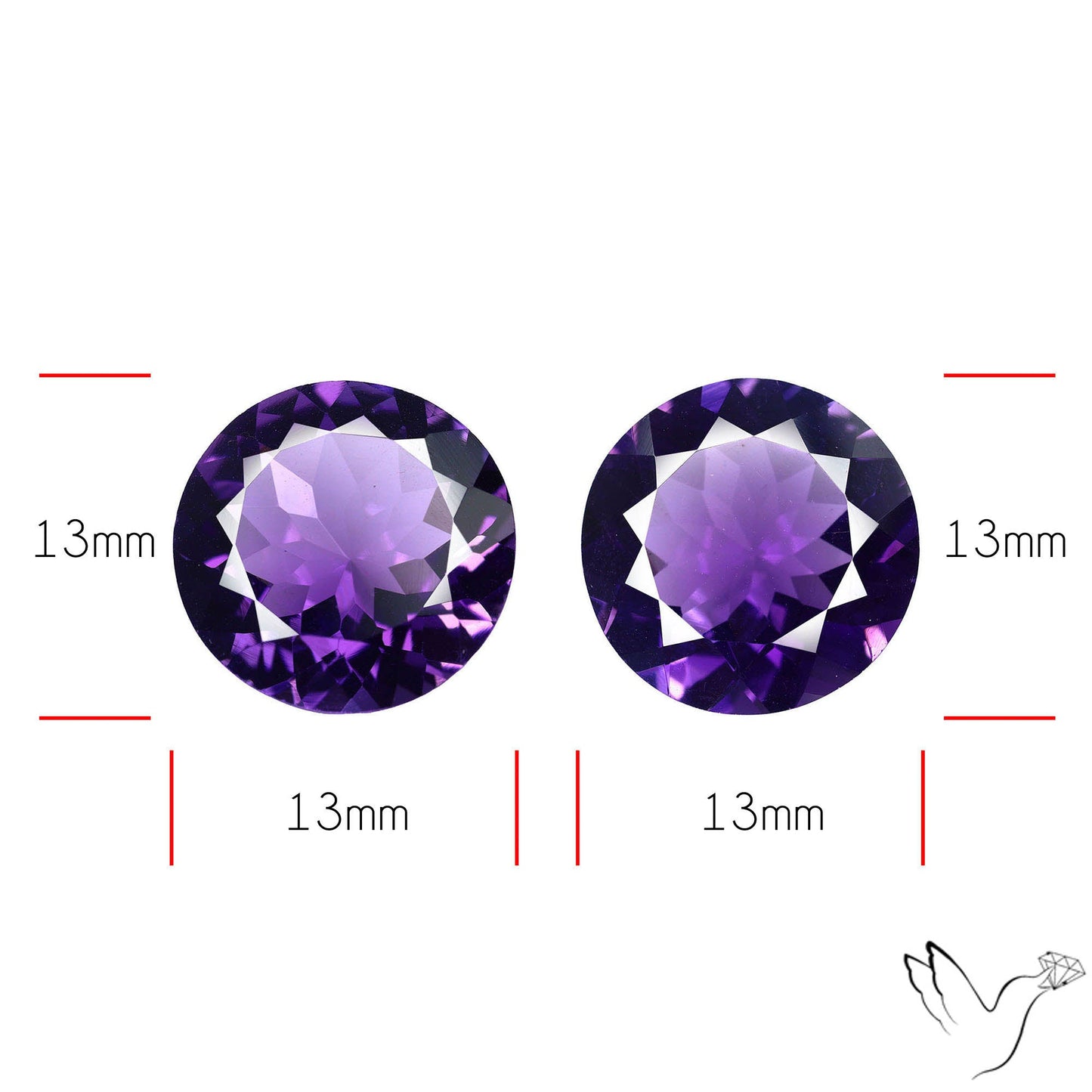 AAA Fine Amethysts Faceted Pair