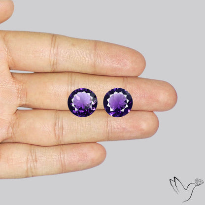 AAA Fine Amethysts Faceted Pair