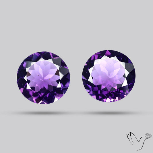 AAA Fine Amethysts Faceted Pair