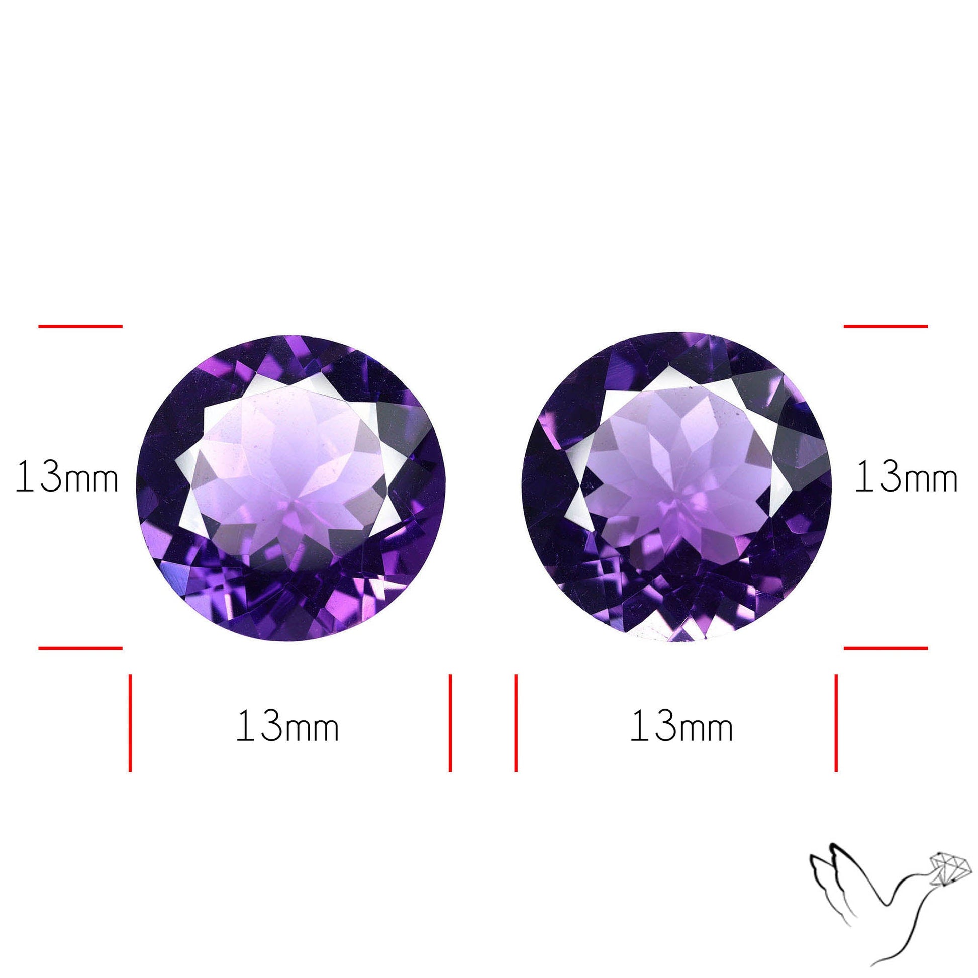 AAA Fine Amethysts Faceted Pair