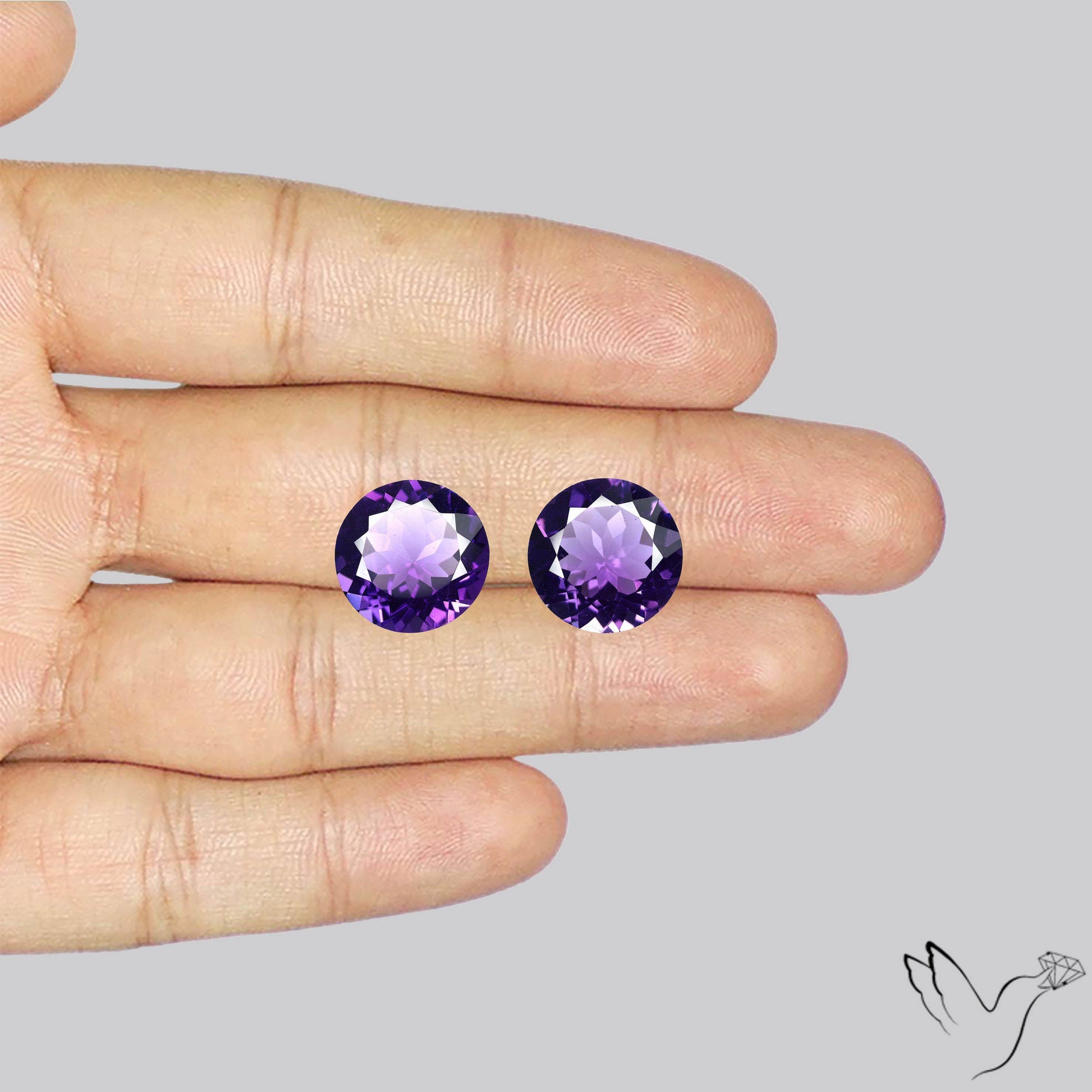 AAA Fine Amethysts Faceted Pair