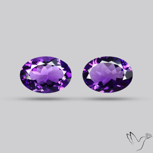 AAA Fine Amethysts Faceted Pair