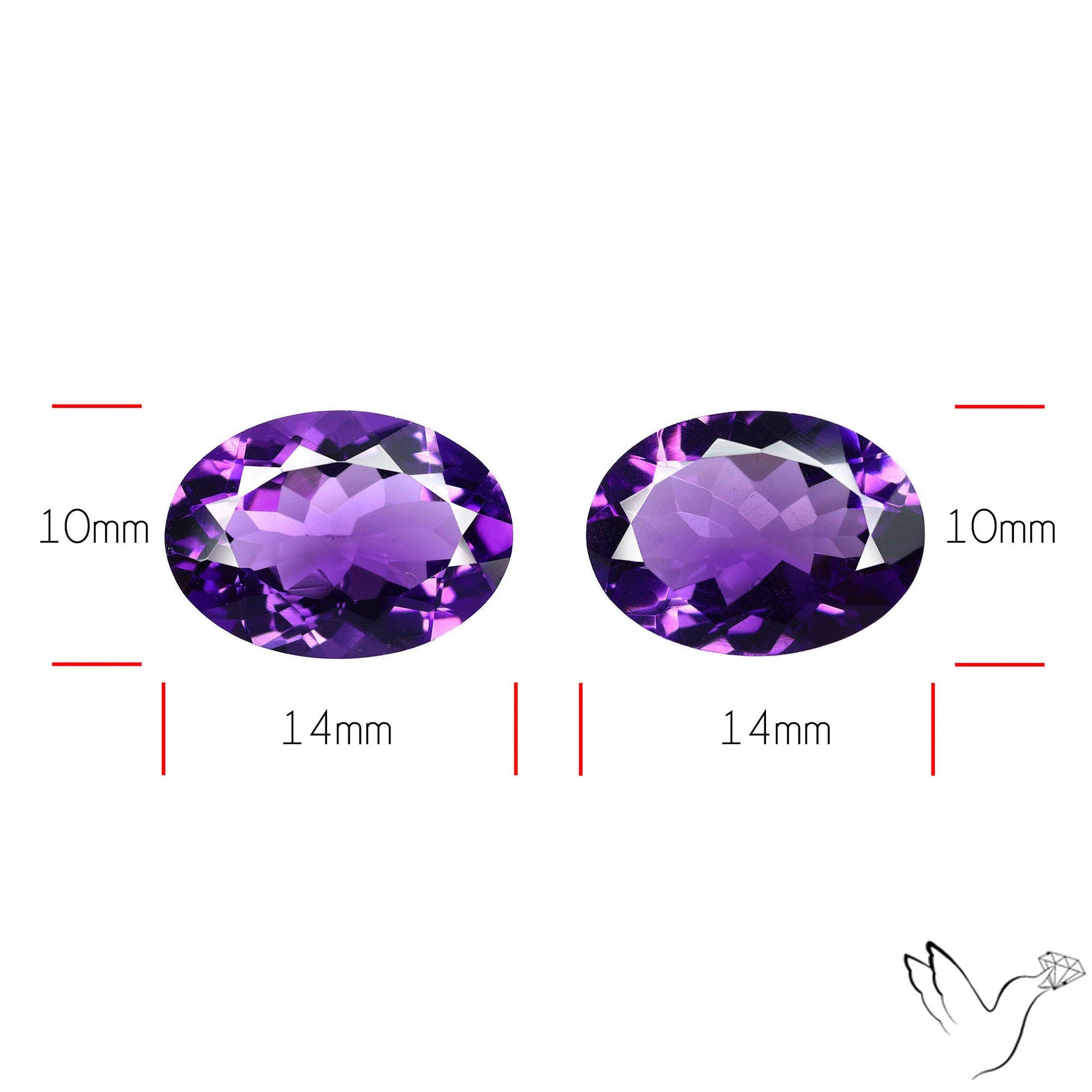 AAA Fine Amethysts Faceted Pair