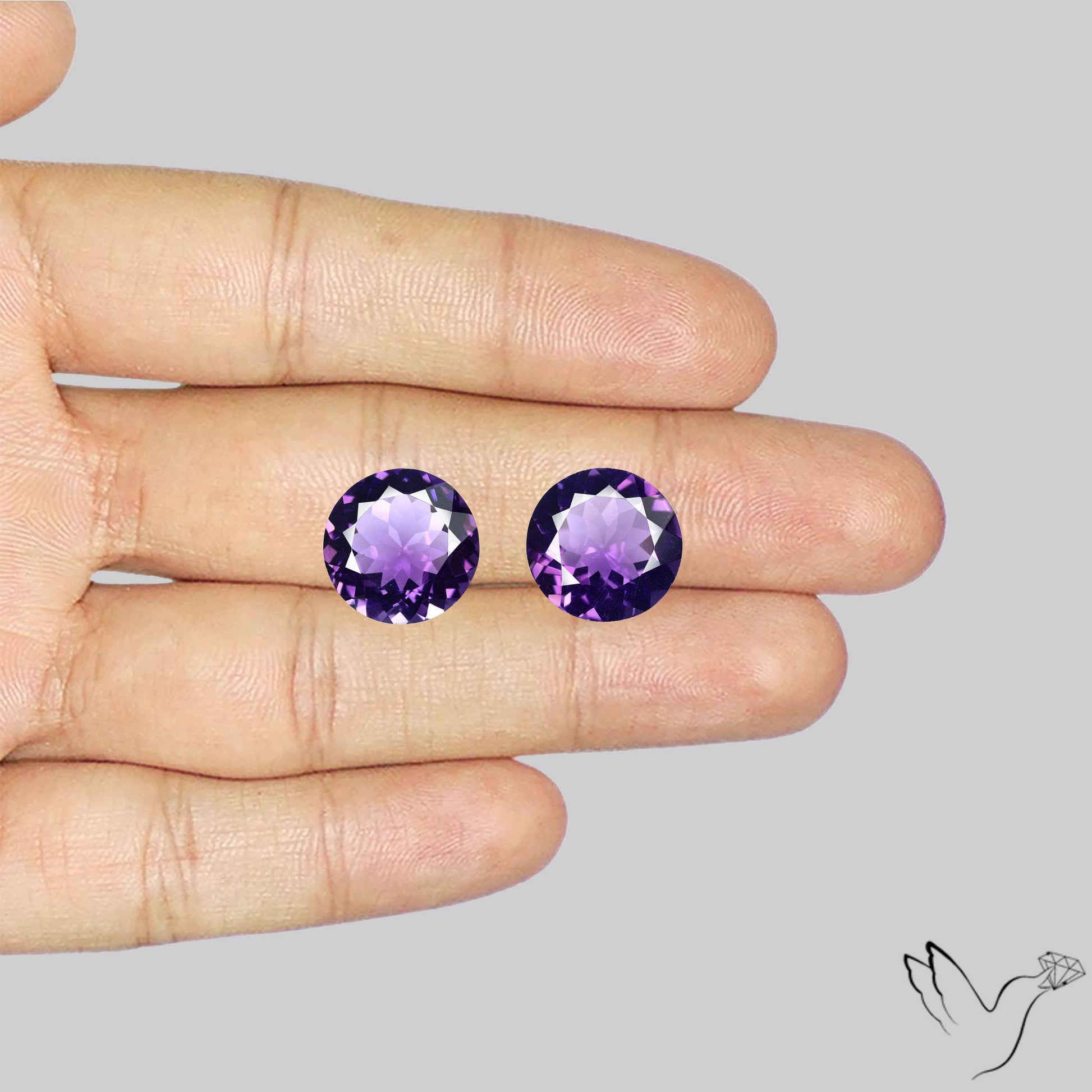 AAA Fine Amethysts Faceted Pair