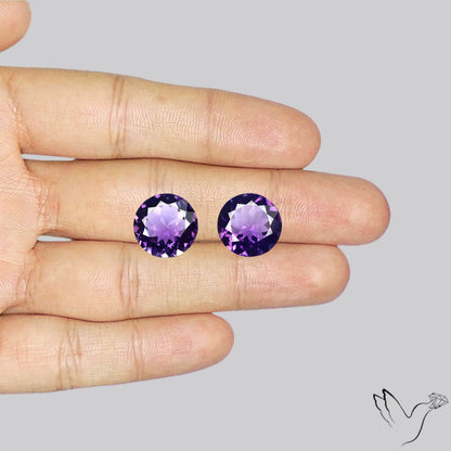 AAA Fine Amethysts Faceted Pair