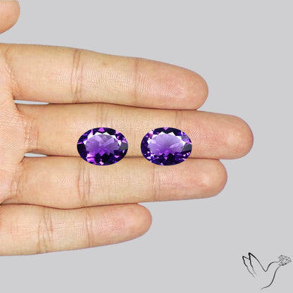 AAA Fine Amethysts Faceted Pair