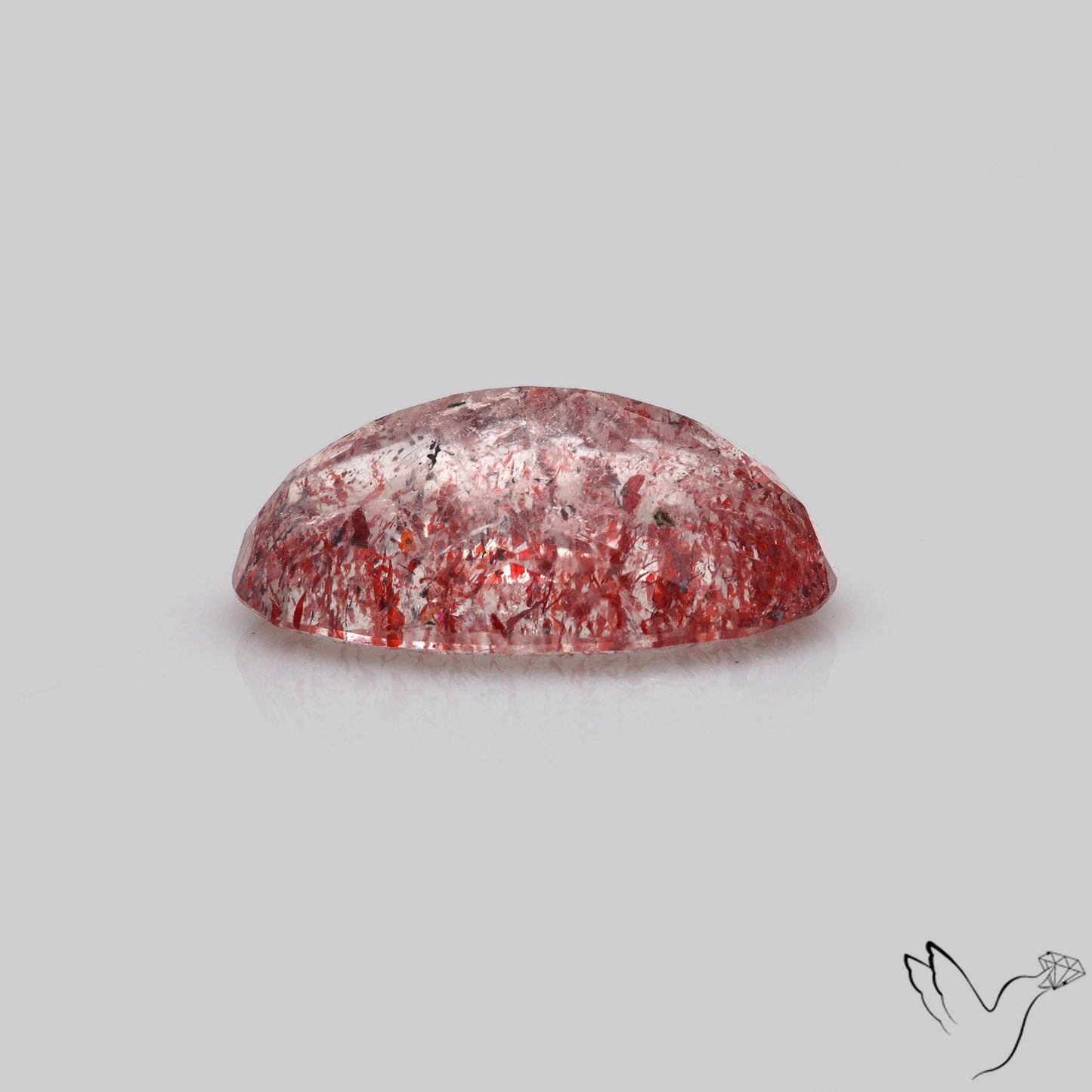 Faceted Lepidocrocite In Quartz