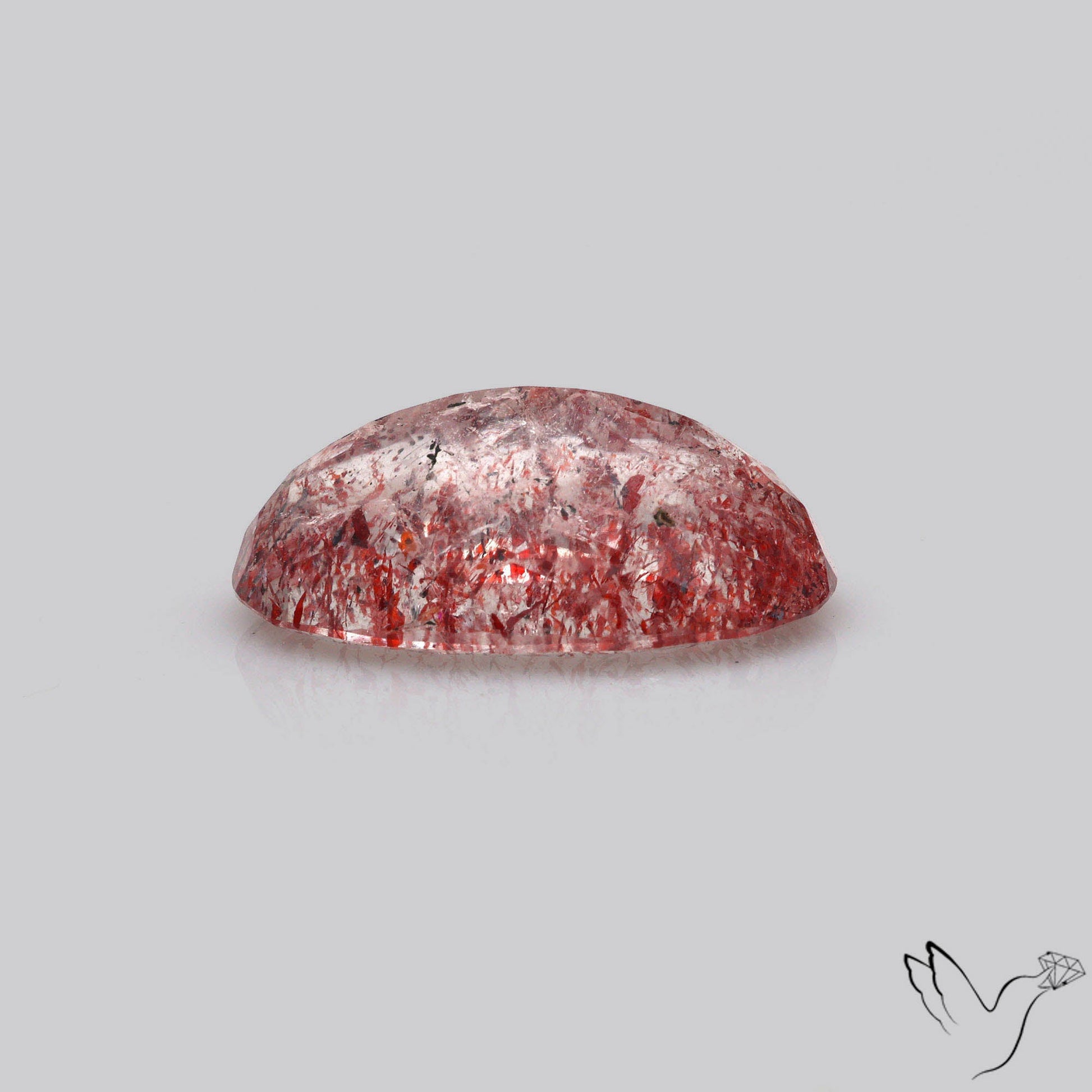 Faceted Lepidocrocite In Quartz