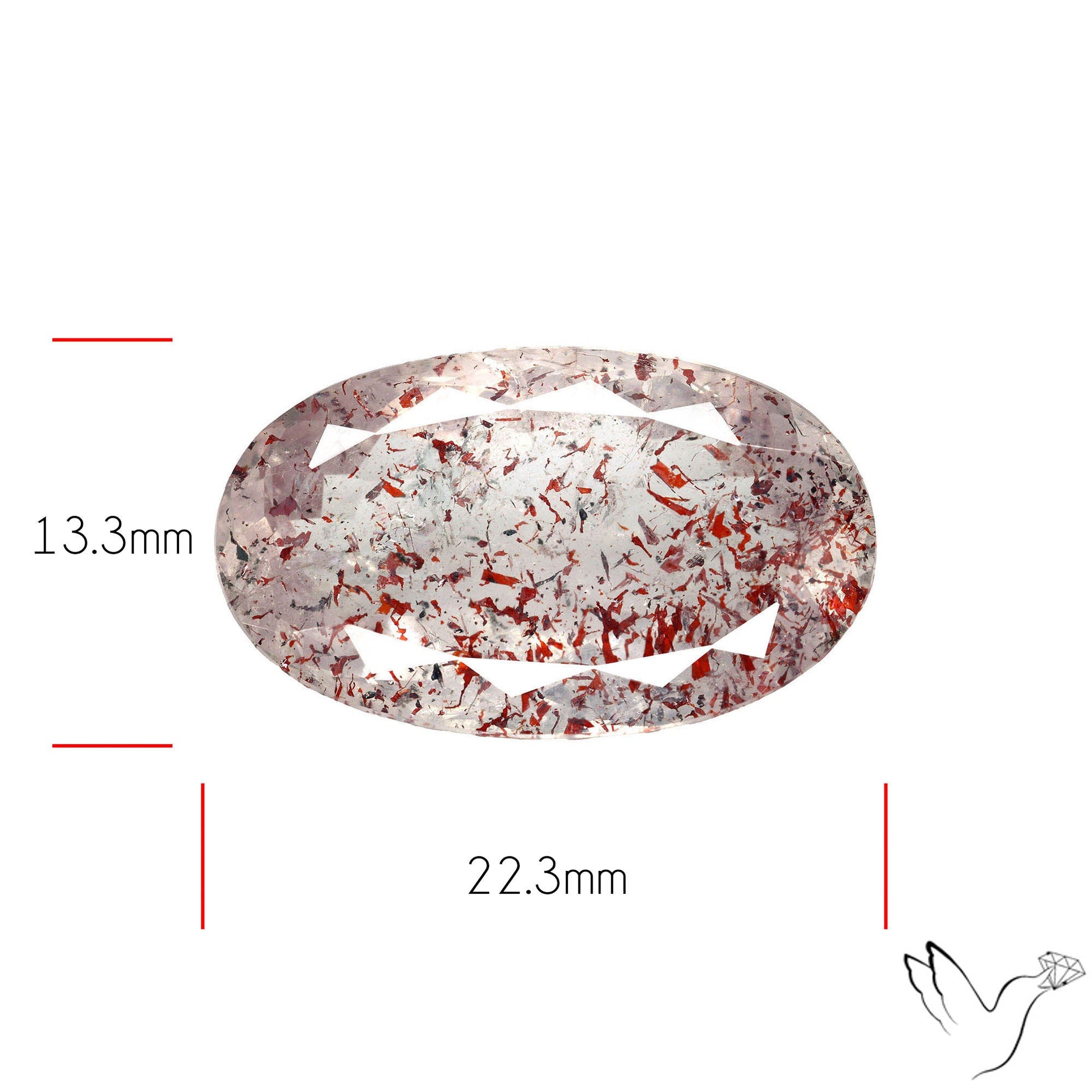 Faceted Lepidocrocite In Quartz