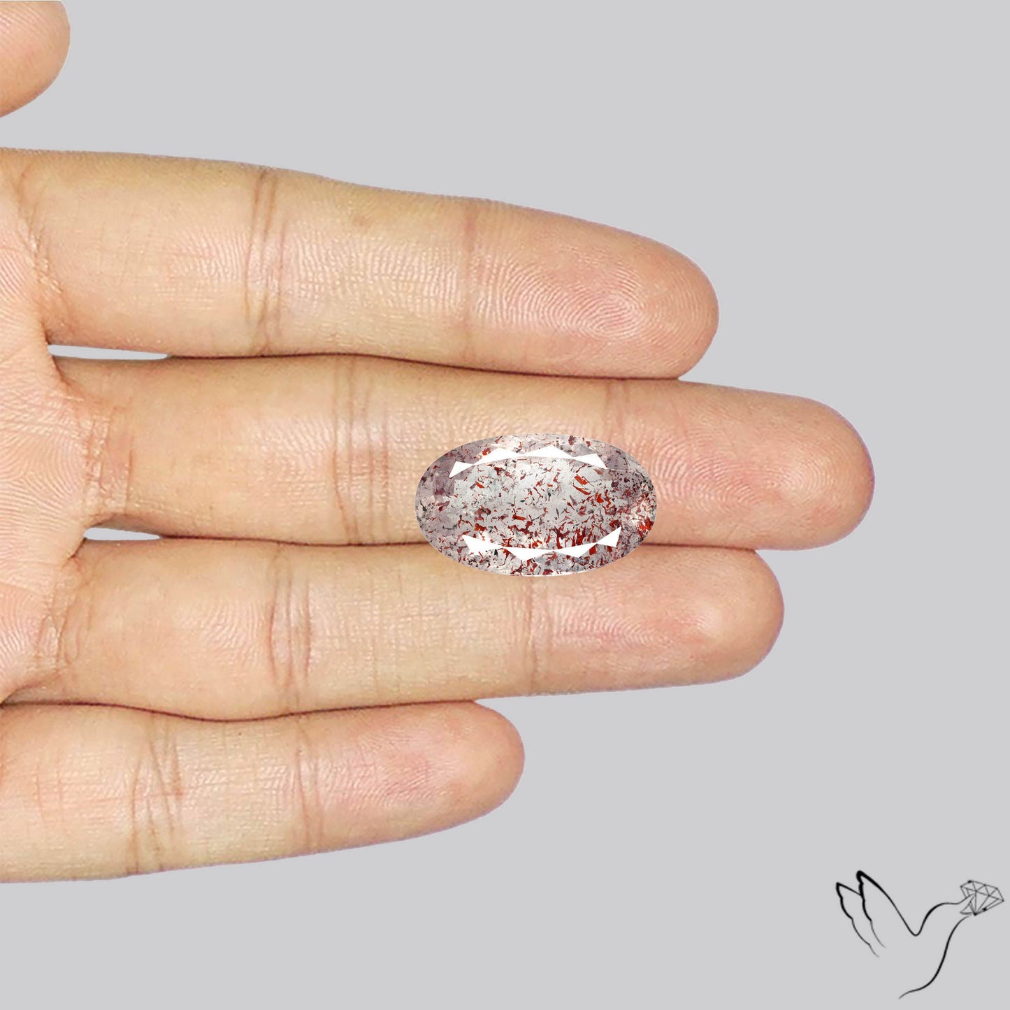 Faceted Lepidocrocite In Quartz