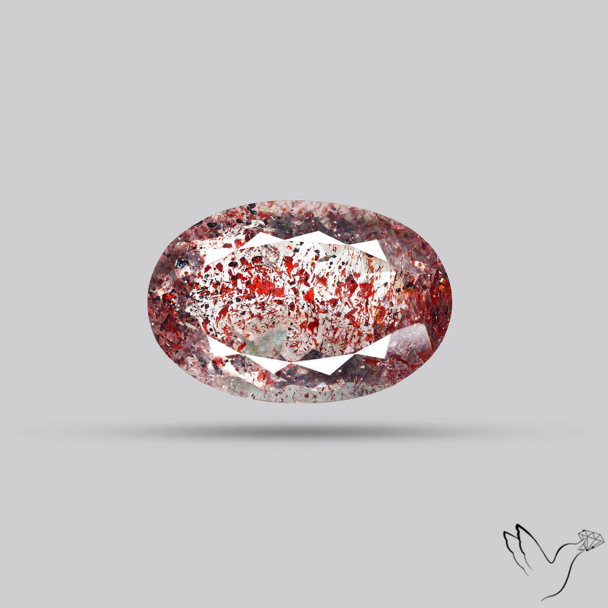 Faceted Lepidocrocite In Quartz