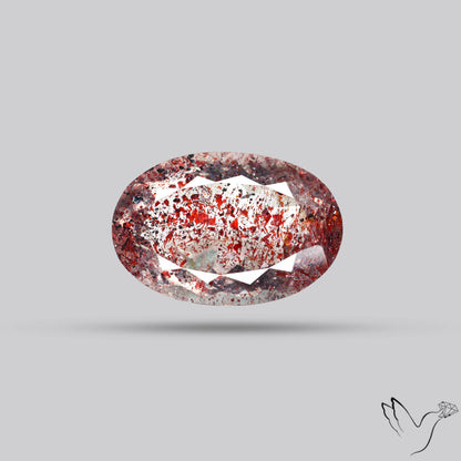 Faceted Lepidocrocite In Quartz