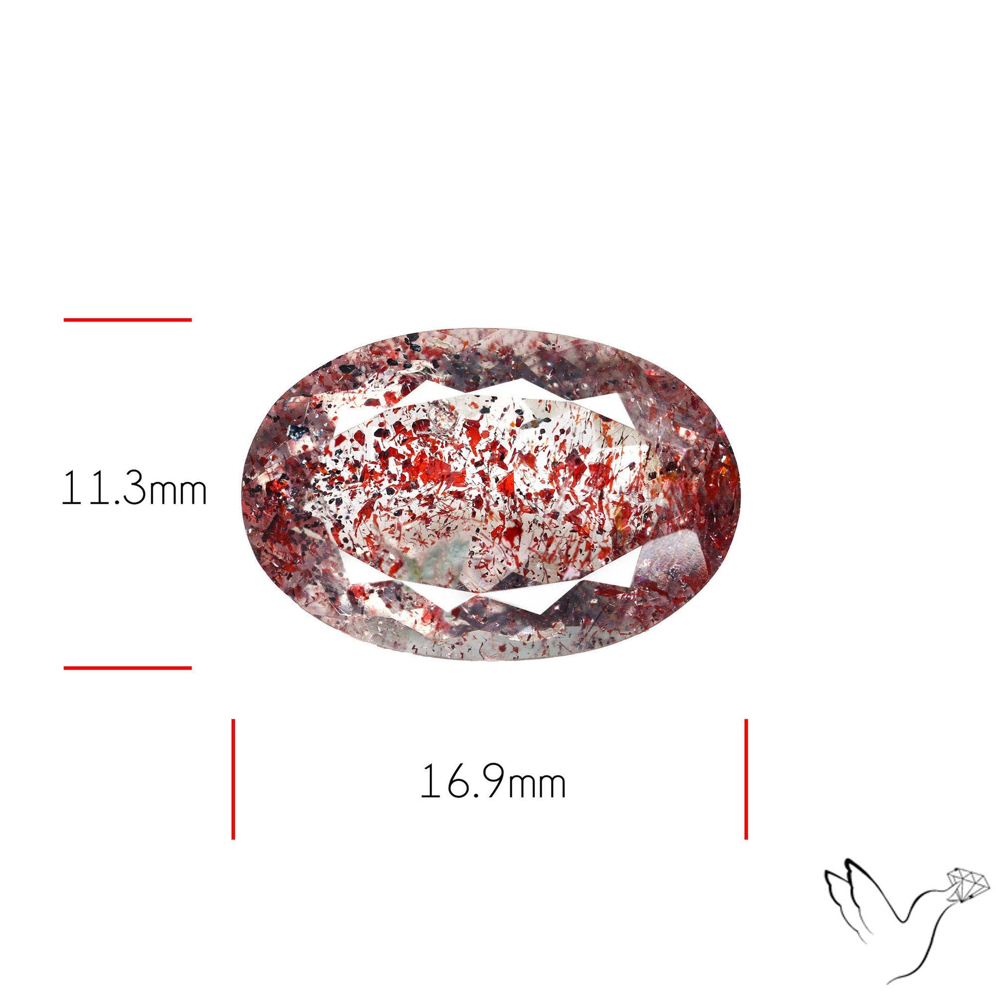 Faceted Lepidocrocite In Quartz