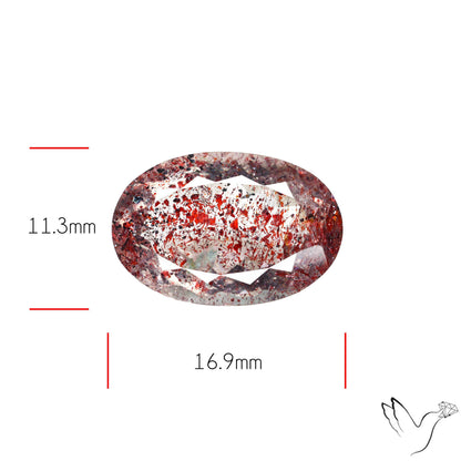 Faceted Lepidocrocite In Quartz