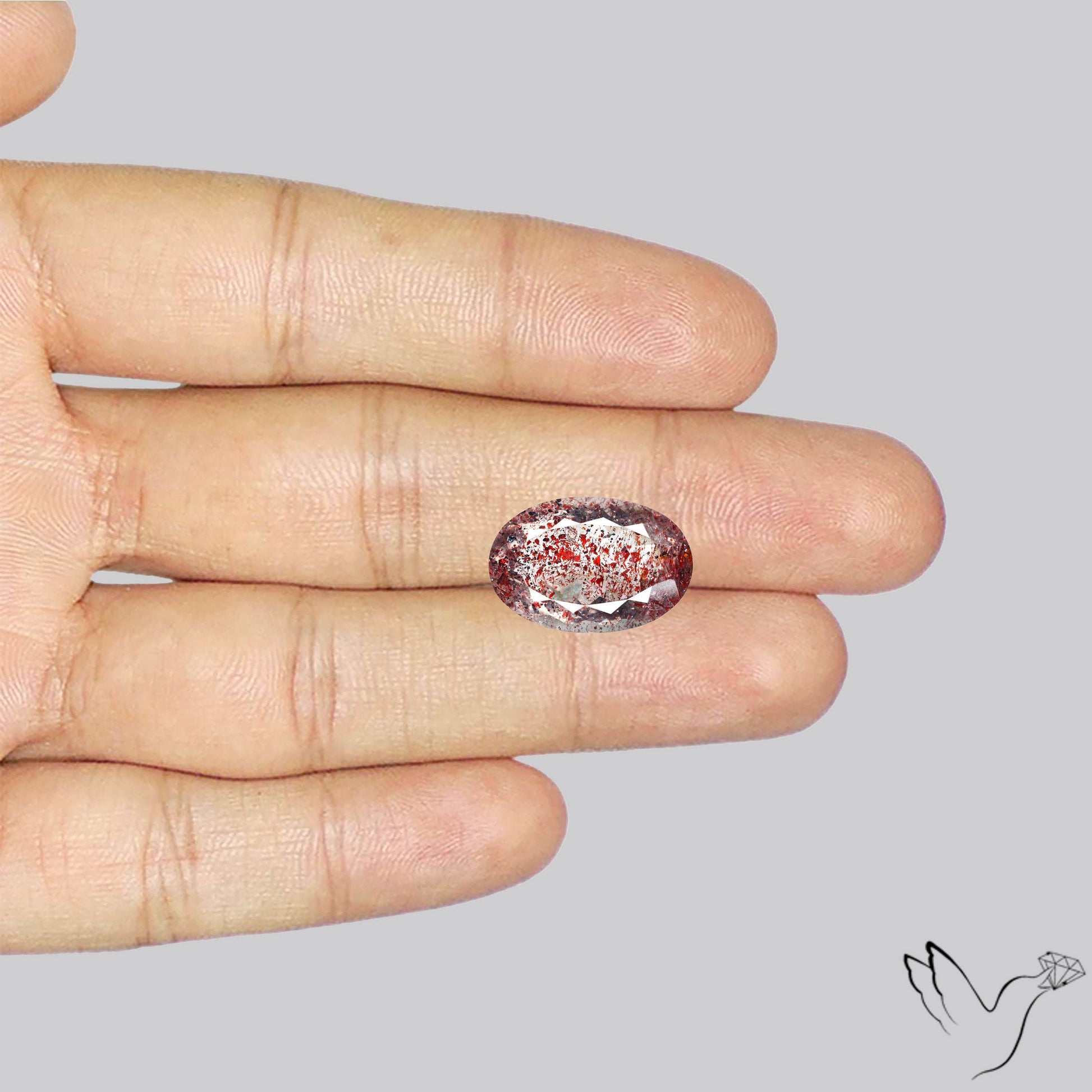 Faceted Lepidocrocite In Quartz