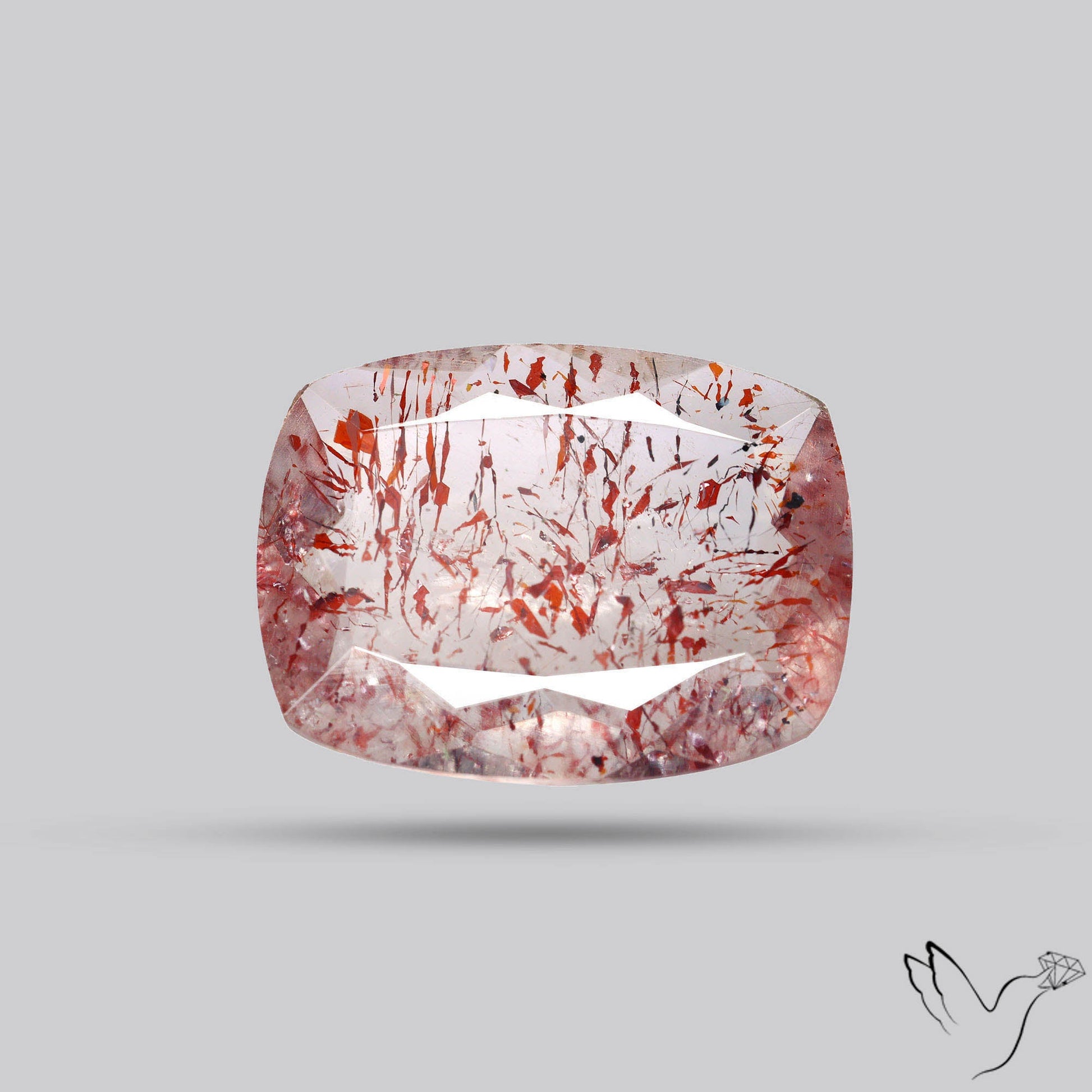 Faceted Lepidocrocite In Quartz