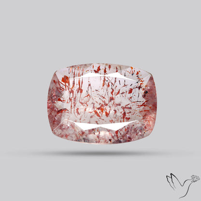 Faceted Lepidocrocite In Quartz