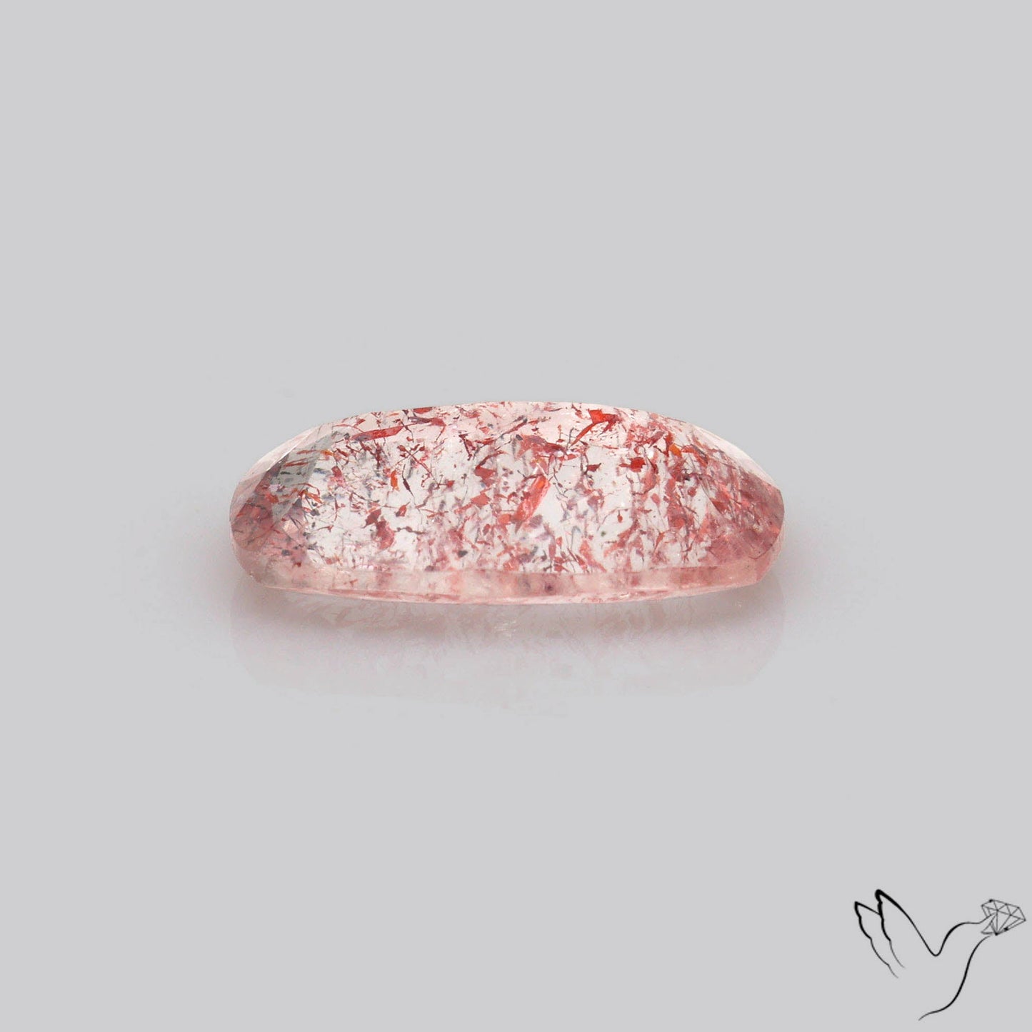 Faceted Lepidocrocite In Quartz