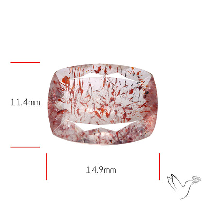 Faceted Lepidocrocite In Quartz