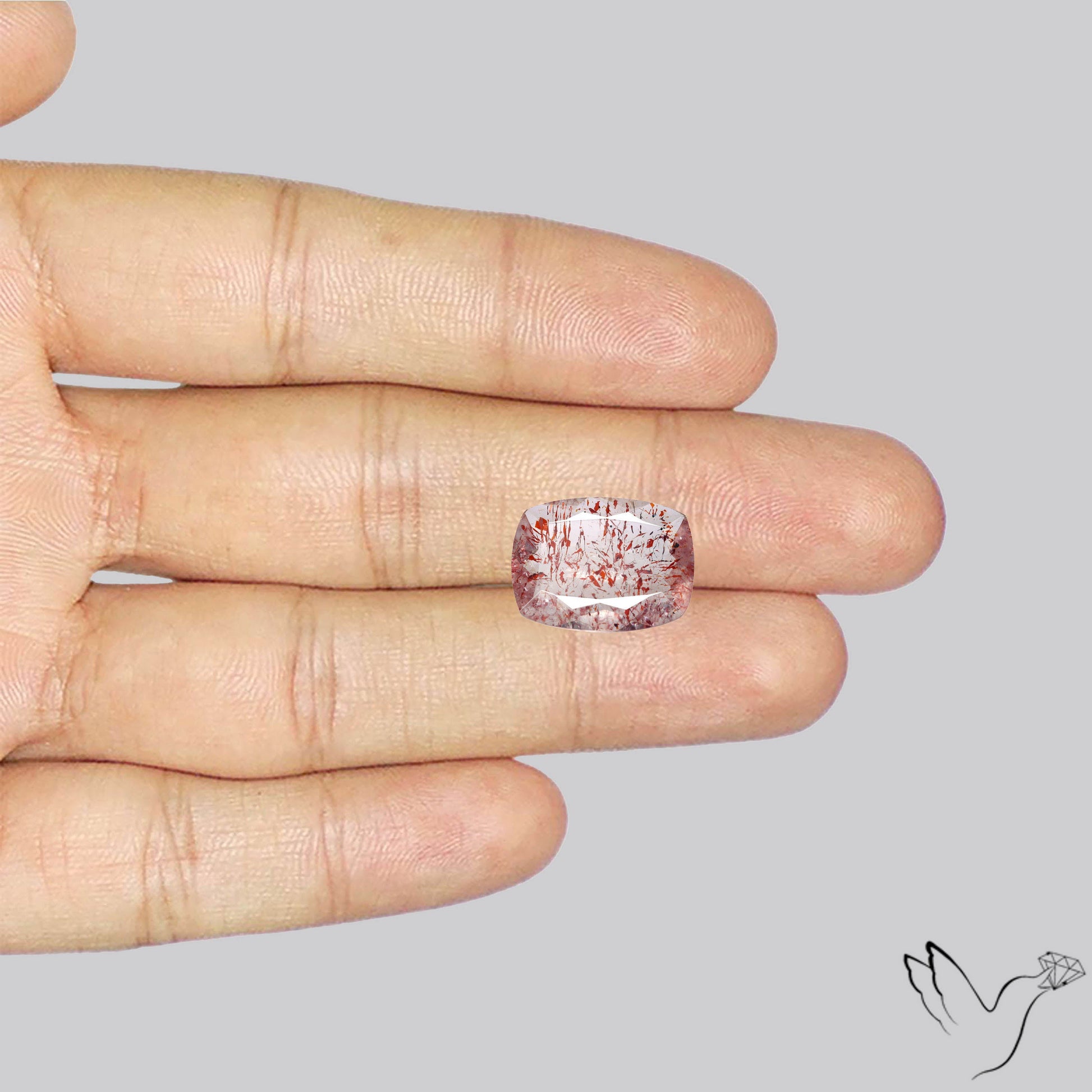 Faceted Lepidocrocite In Quartz