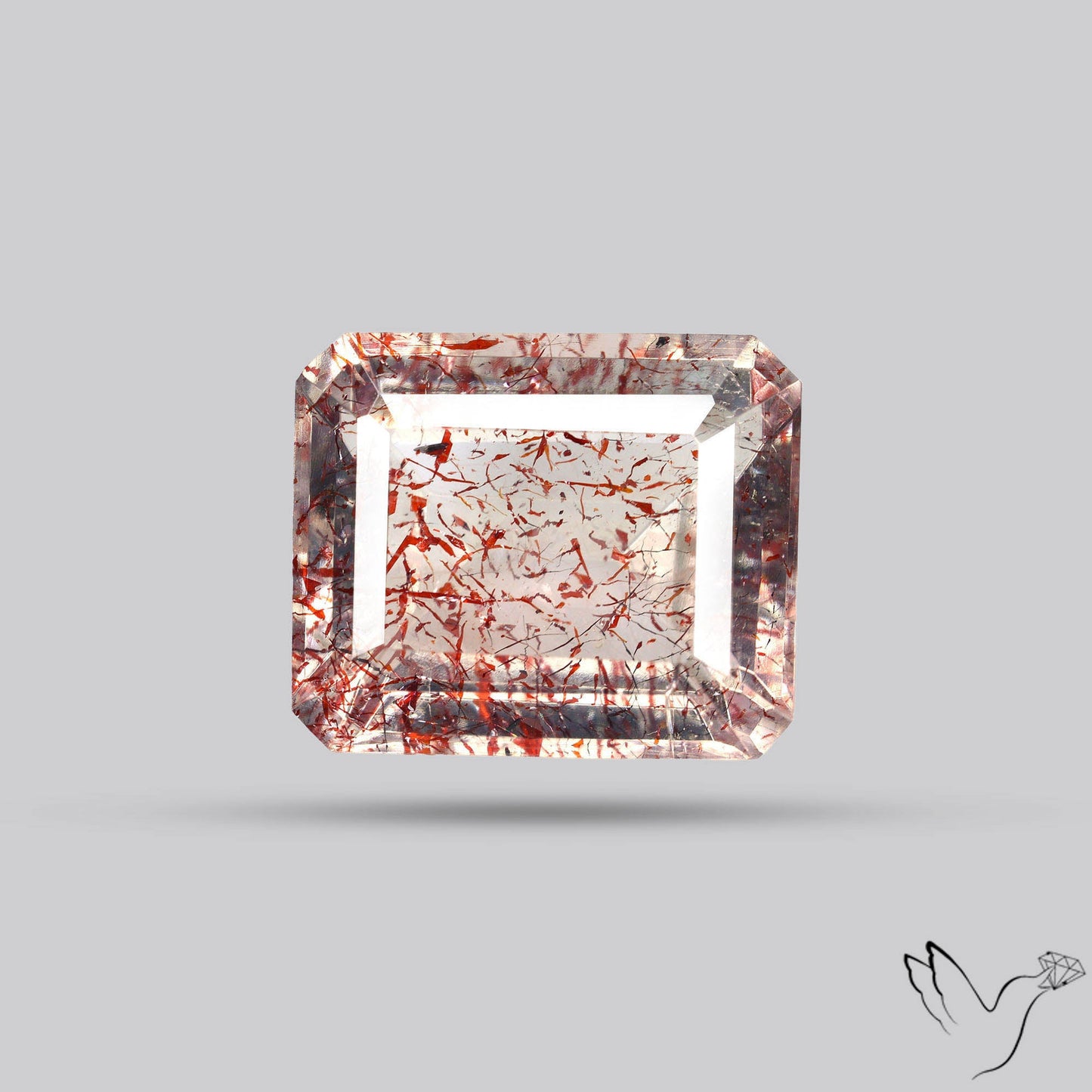 Faceted Lepidocrocite In Quartz