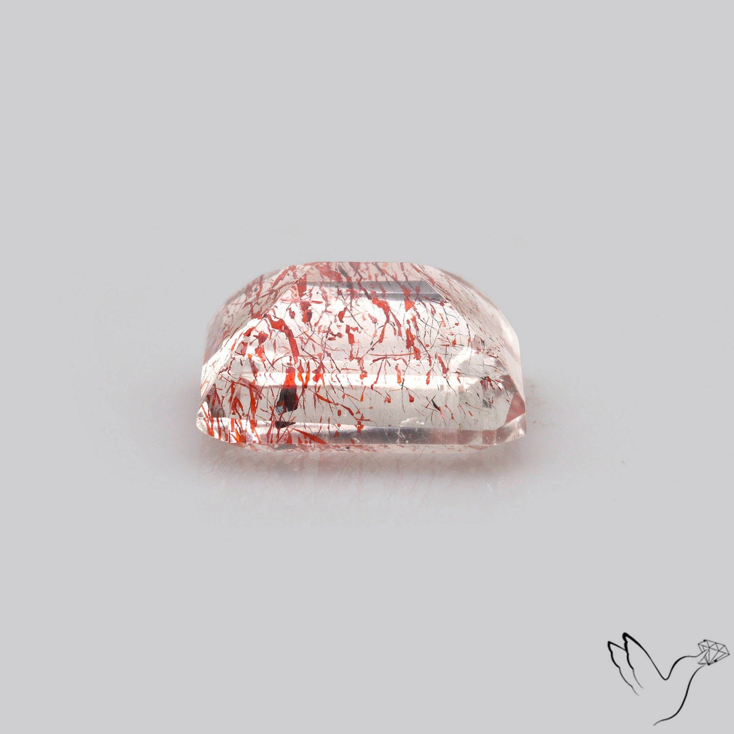 Faceted Lepidocrocite In Quartz