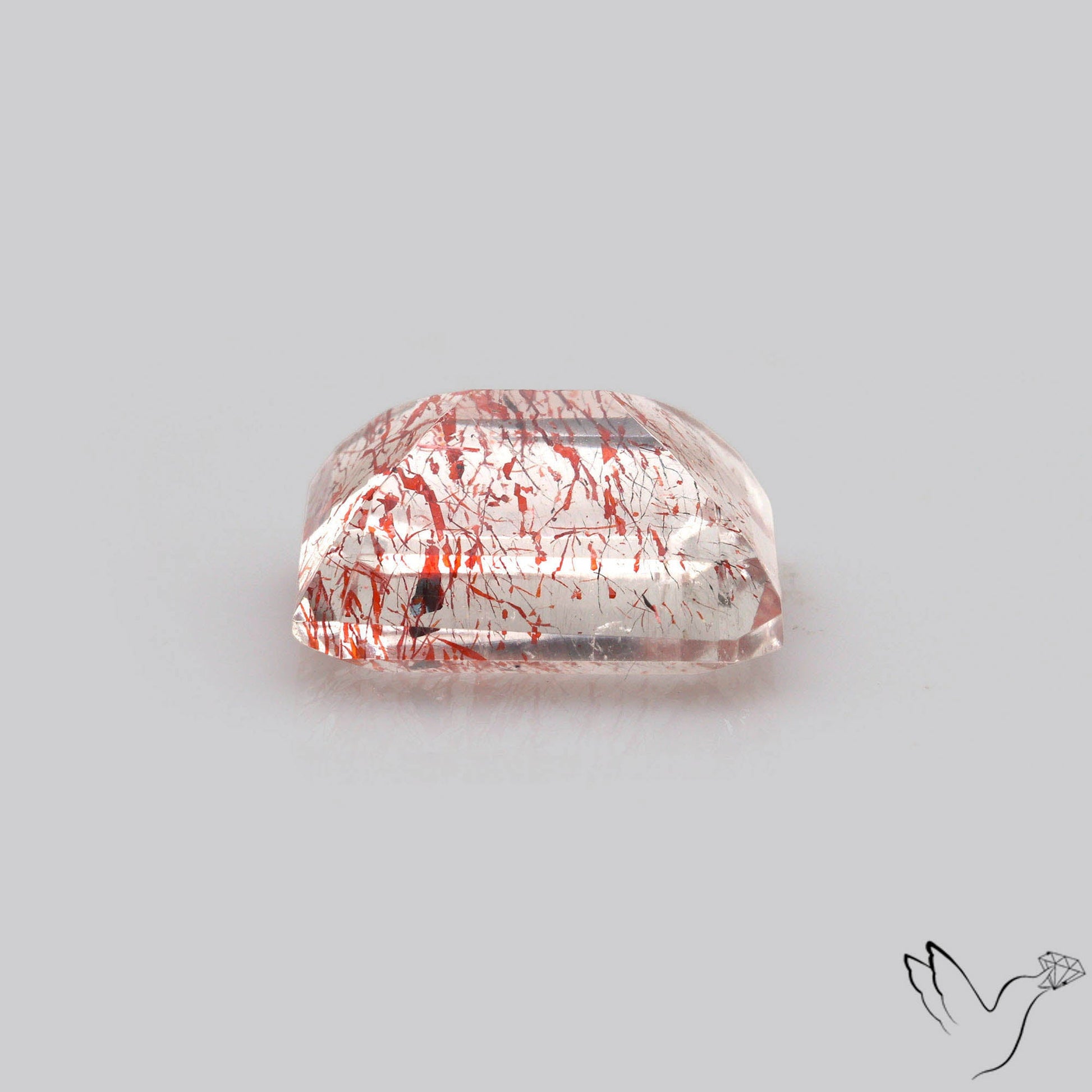 Faceted Lepidocrocite In Quartz