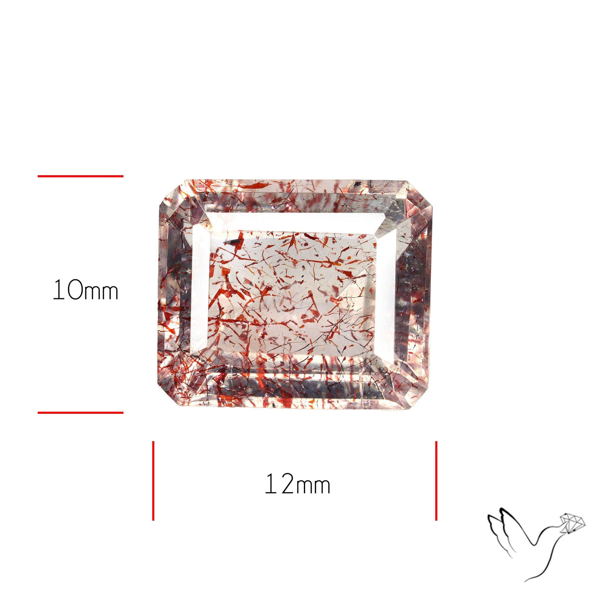 Faceted Lepidocrocite In Quartz