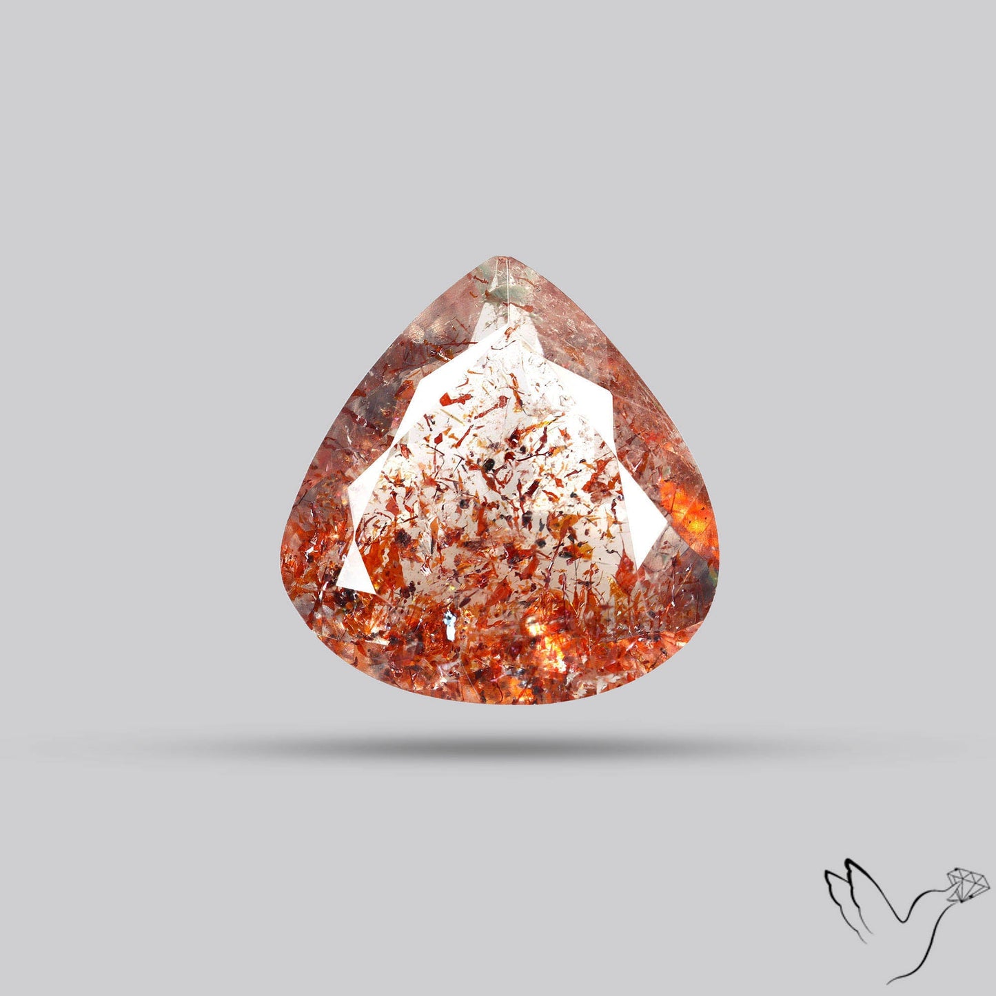 Faceted Lepidocrocite In Quartz