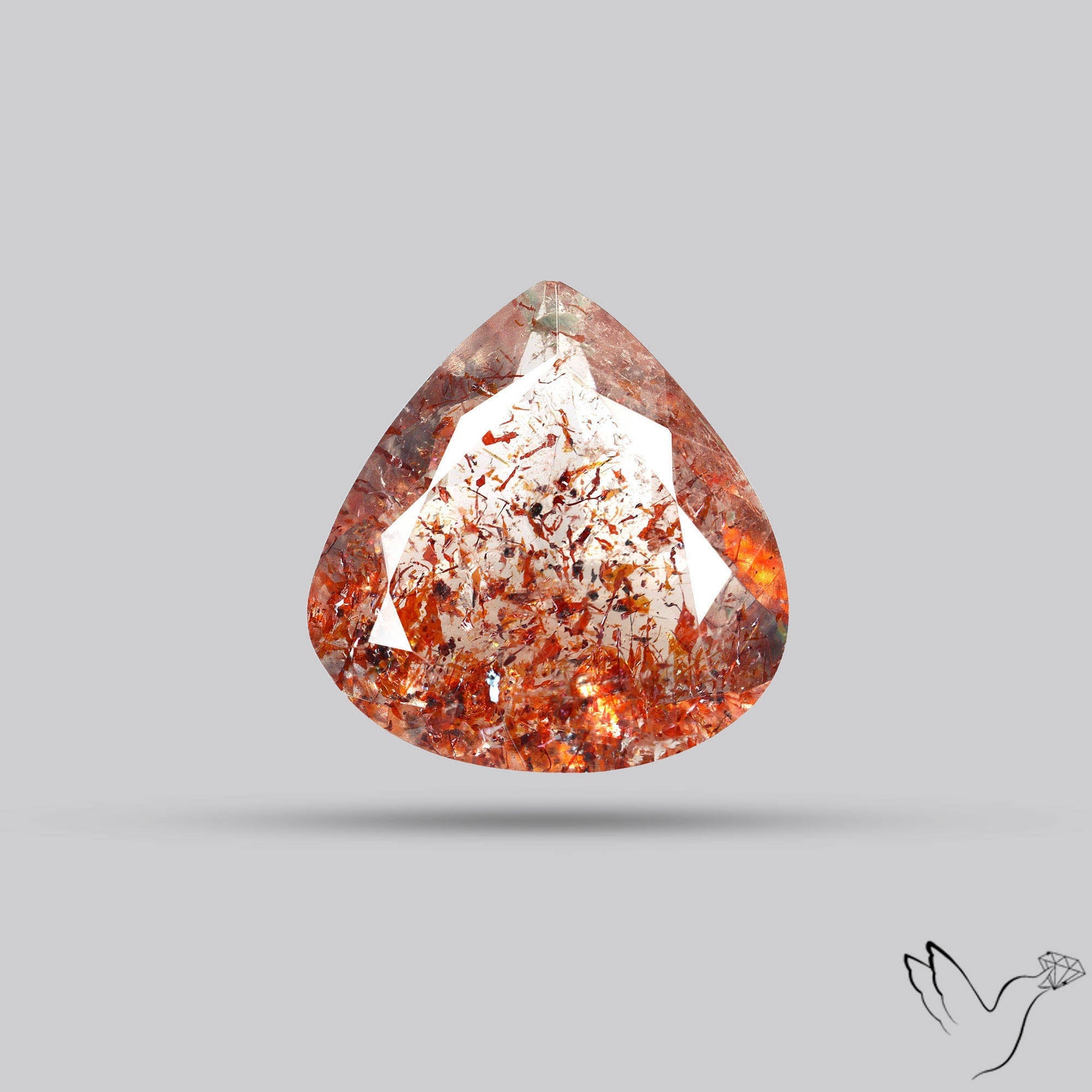 Faceted Lepidocrocite In Quartz