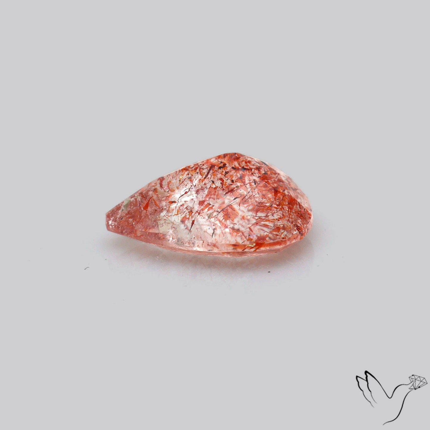 Faceted Lepidocrocite In Quartz