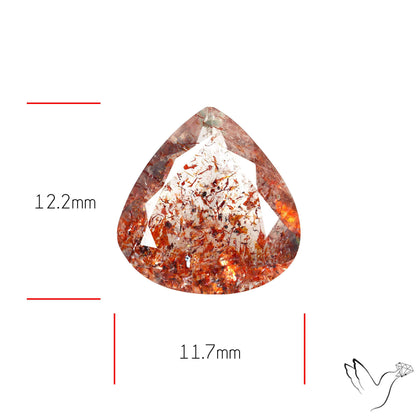 Faceted Lepidocrocite In Quartz