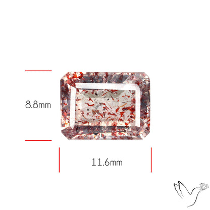 Faceted Lepidocrocite In Quartz