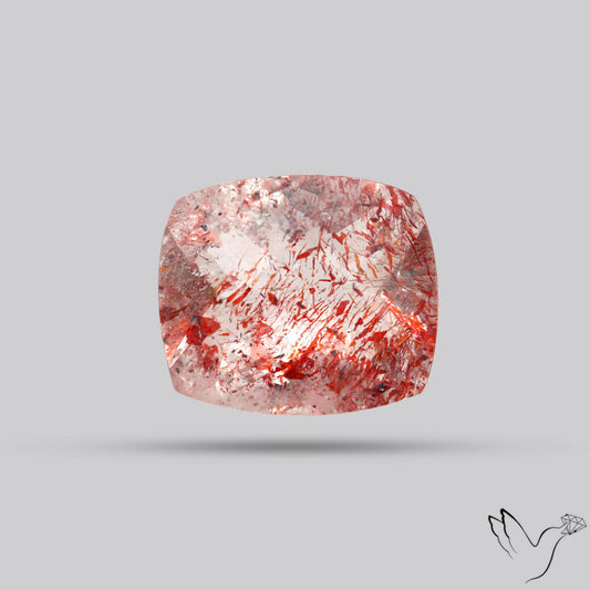 Faceted Lepidocrocite In Quartz