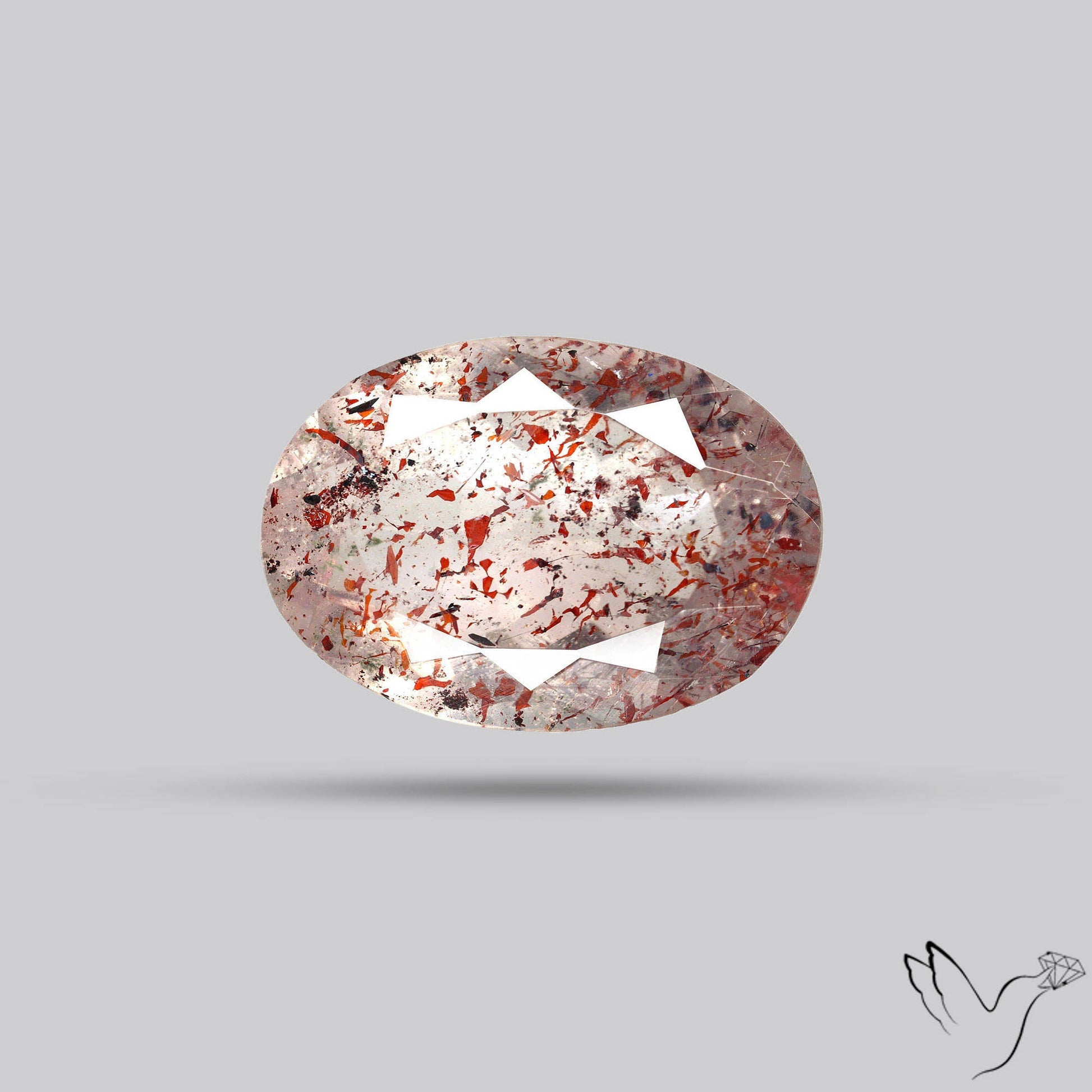 Faceted Lepidocrocite In Quartz